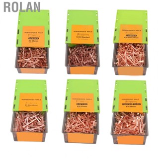 Rolan Horseshoe Nails  Straight Shoeing Nails Copper Plating High Strength with Plastic Case for Shod