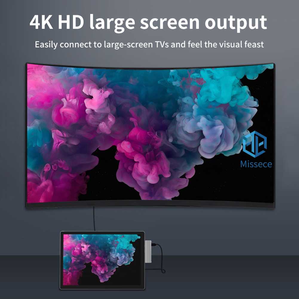 ฮับ USB 3.0 TF 4K HDMI สําหรับ Surface Pro 6 Pro 5 Pro 4