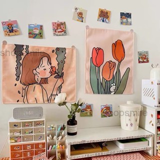 ฟรีสติ๊กเกอร์🌼 ผ้าติดผนัง ผ้าแต่งห้อง ผ้า ลายการ์ตูน 32x40ซม. ผ้าตกแต่งห้อง ผ้าแขวนผนัง