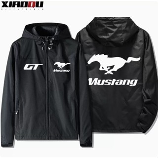 FORD MUSTANG car club custom jacket MACH-E shelby GT500 outdoor driving hooded windbreaker