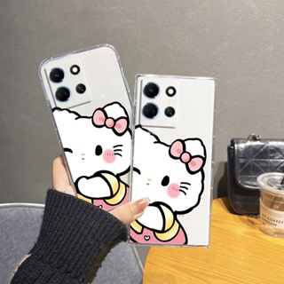 ใหม่ เคสโทรศัพท์มือถือแบบนิ่ม ใส กันกระแทก ลายการ์ตูนคิตตี้ แฟชั่น สําหรับ INFINIX NOTE 30 4G X6833B 30 5G X6711 30 Pro 30i 4G 2023 INFINIX NOTE30i Note30