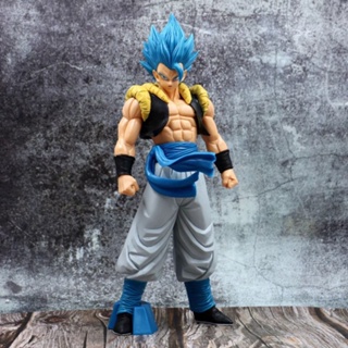 โมเดลฟิกเกอร์ Dragon Ball Goku Vegeta ขนาดใหญ่ สีฟ้า สําหรับตกแต่งโต๊ะ