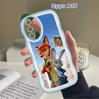 เคส OPPO A16 A16K A16E A54 A55 A74 A94 Reno 5F A95 4G เคสโทรศัพท์มือถือแบบนิ่ม กันกระแทก กันรอยกล้อง ลายกระต่าย สุนัขจิ้งจอก แฟชั่น