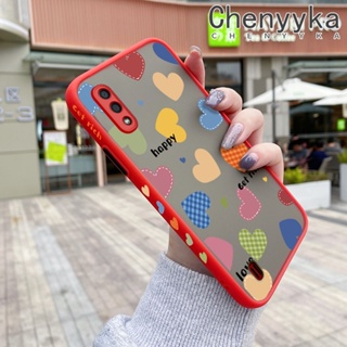 เคสโทรศัพท์มือถือ ซิลิโคน ขอบสี่เหลี่ยม กันกระแทก ลายการ์ตูนหัวใจ สีสันสดใส สําหรับ Samsung galaxy A01