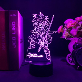 โคมไฟกลางคืน LED รูปการ์ตูนอนิเมะ Chrono Trigger Chrono 3d ชาร์จ USB สําหรับตกแต่งบ้าน วันเกิด