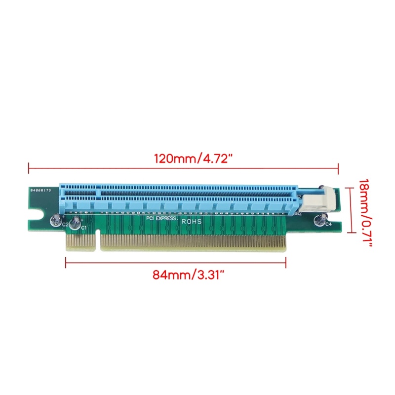 Shas อะแดปเตอร์การ์ด PCIE Express 16X 90 องศา 90 องศา