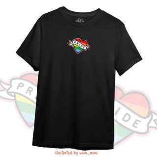 S-5XL ::เสื้อยืด:: สกรีนหัวใจPride