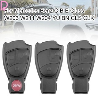 LAKAMIER เคสรีโมตกุญแจรถยนต์ ABS 2 3 4 ปุ่ม สีดํา สําหรับ Mercedes Benz C B E Class W203 W211 W204 YU BN CLS CLK