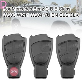 LAKAMIER เคสรีโมตกุญแจรถยนต์ ABS 2 3 4 ปุ่ม สีดํา สําหรับ Mercedes Benz C B E Class W203 W211 W204 YU BN CLS CLK