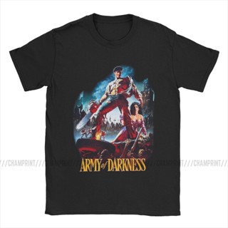 เสื้อยืด ผ้าฝ้าย พิมพ์ลาย Army Of Darkness Ash Vs The Evil Dead ขนาดใหญ่ สําหรับผู้ชาย