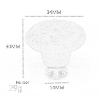 [Fenteer] ลูกบิดลิ้นชักเซรามิค 34 มม. สําหรับตู้เสื้อผ้า ลิ้นชัก 10 ชิ้น