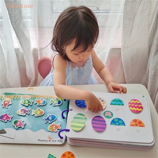 [Initiatour] Montessori Quiet Book เกมจับคู่ตัวเลข รูปสัตว์ ของเล่นสําหรับเด็ก