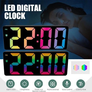 New Digital Alarm Clock LED Display Temperature Date Time Bedside Snooze Clock