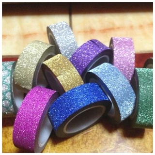 😋 เทปกลิตเตอร์ เทปกาวกากเพชร Glitter Tape ยาว 5 เมตร DIY เทปกาวกลิตเตอร์ เทปกากเพชร 😋