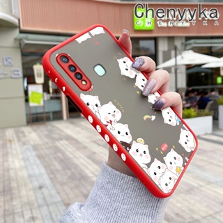 สําหรับ VIVO Y19 Y5s เคสการ์ตูนแมวน่ารัก ฝ้า บาง ดีไซน์ใหม่ กันกระแทก เคสโทรศัพท์แข็ง แฟชั่น ขอบซิลิโคน เคสป้องกัน