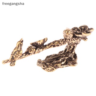 [FREG] ตุ๊กตานกฟิกเกอร์ ต้นพลัม ทองแดงบริสุทธิ์ สไตล์โบราณ สําหรับตกแต่งบ้าน FDH