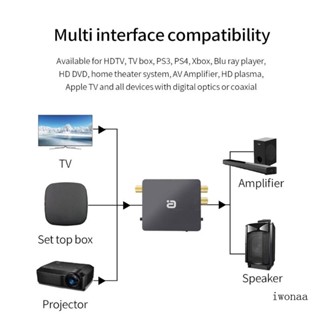 Iwo สวิตช์ถอดรหัส DTS AC3 ออปติคอลโคแอกเชียล RCA DAC 5 1Ch