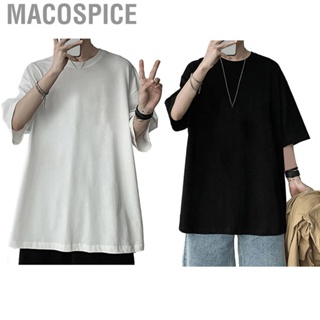 Macospice Pattern Printed Tee  Comfortable Casual Skin Friendly Men Short Sleeve T Shirt Fashionable for Office