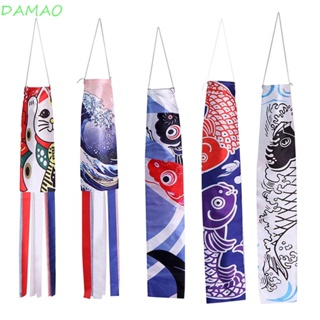 DAMAO Windsock การ์ตูน 70/140 ซม. สไตล์ญี่ปุ่น ลม สตรีมเมอร์ ตกแต่งสวน ธงปลา แขวนตกแต่ง