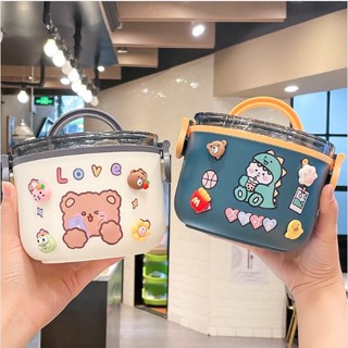 Gina ปิ่นโตสแตนเลส ปิ่นโตใส่อาหาร กล่องใส่อาหาร กล่องอาหารกลางวัน 1 ชั้น ทรงกลม Lunch Box Food