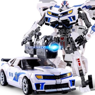 6699 New 20CM White Transformation 5 Movie Toys Anime Cool Action Figure Deformation Robot Car Dinosaur Model Kids Boy Gift