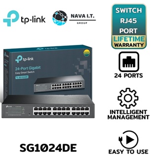 COINSคืน15%⚡FB9JMZV6⚡ TP-LINK TL-SG1024DE 24-PORT GIGABIT EASY SMART SWITCH LIMITED LIFE TIME