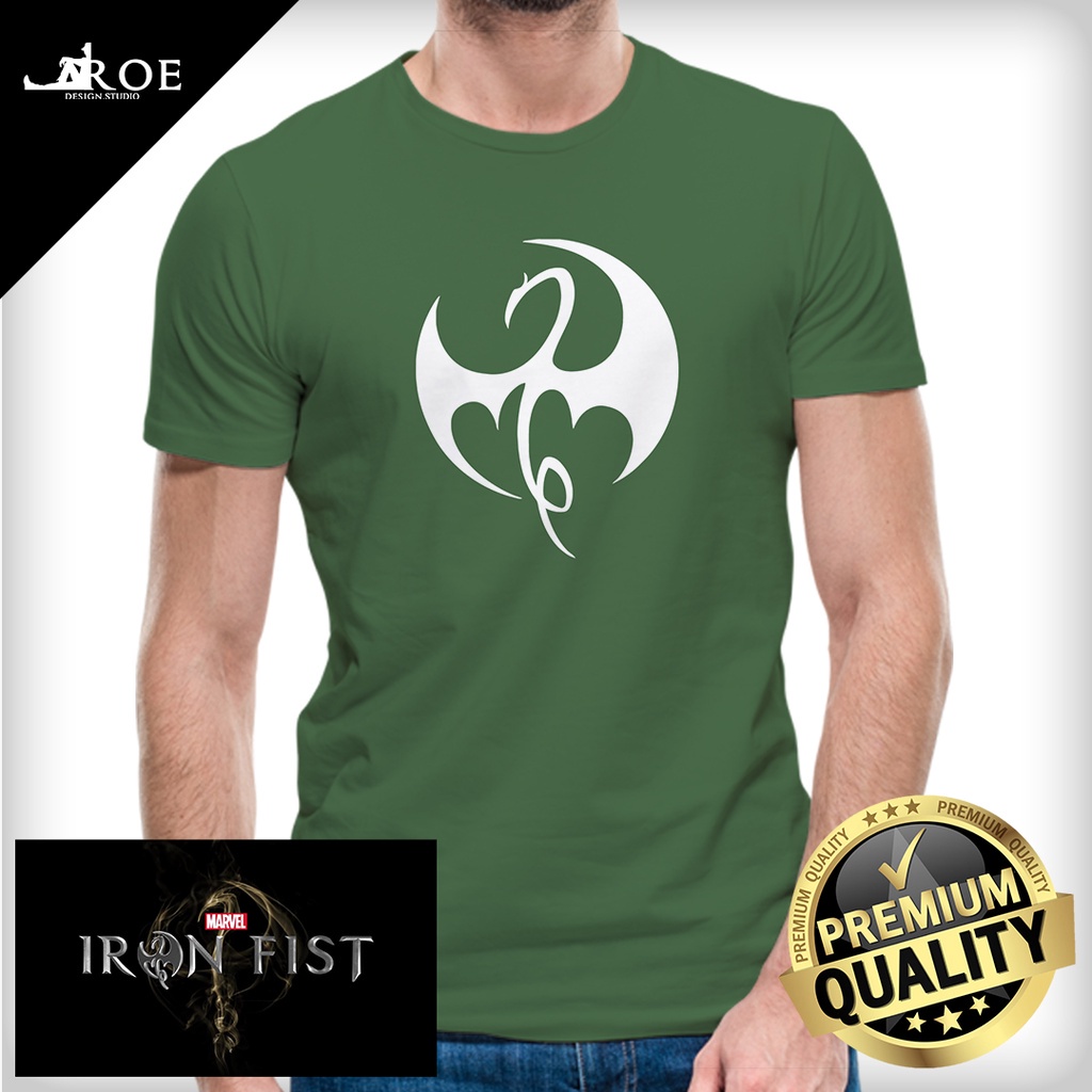 🔥 Baju Tshirt Marvel Iron Fist Lelaki Perempuan Unisex + Plus Size 🔥