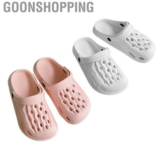 Goonshopping Garden Slip On Sandals  Hollow Out Shoes High Elasticity Closed Toe for Home Wear