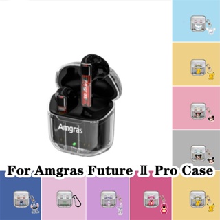 【จัดส่งรวดเร็ว】เคสหูฟัง แบบนิ่ม แบบใส ลายการ์ตูน Amgras Future II Pro สําหรับ Amgras Future II Pro