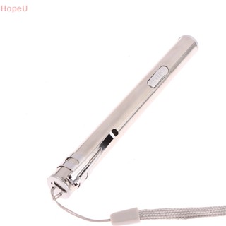 [HopeU] พวงกุญแจปากกาไฟฉาย LED สเตนเลส กันน้ํา ชาร์จ USB สําหรับแพทย์