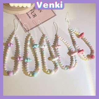 Venki - เคสโทรศัพท์ เชือกเส้นเล็ก สร้อยข้อมือ ลูกปัดหลากสีสัน หลากหลายสไตล์ ยิ้มรัก ความรัก ลูกปัดคำ สวย หลากสี เรียบง่าย เคสไอโฟนที่เข้ากันได้