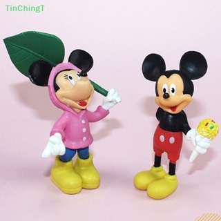 [TinChingT] ตุ๊กตาฟิกเกอร์ Mickey Minnie Donald Duck ของเล่นสําหรับเด็ก 6 ชิ้น ต่อชุด