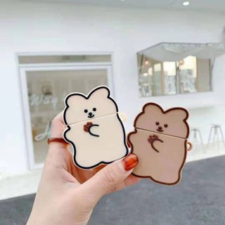  เคสหูฟังบลูทูธไร้สาย ซิลิโคนนิ่ม ลายหมีคุกกี้ สําหรับ Apple Airpods Pro Case 3 1