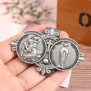 [Smileofen] St Christopher คลิปที่บังแดดรถยนต์ สําหรับรถยนต์