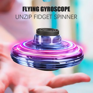Flynova Fidget Spinner ขนาดเล็ก มีไฟ LED ประเภท UFO เฮลิคอปเตอร์บิน ของเล่นสําหรับเด็ก [CAN]