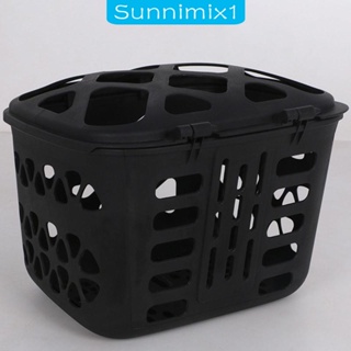 [Sunnimix1] ตะกร้าติดด้านหน้ารถจักรยาน พร้อมฝาปิด สําหรับเดินทาง