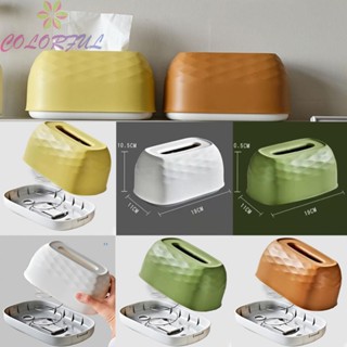 【COLORFUL】High Quality Tissue Box with Efficient Spring Lift Desktop or Wall Mountable