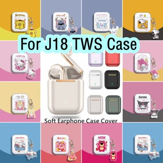 พร้อมส่ง!  เคสหูฟัง แบบนิ่ม ลายการ์ตูนน่ารัก สําหรับ J18 TWS J18 TWS