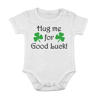 Babygrow hug me for good luck ชุดบอดี้สูท รอมเปอร์ สําหรับเด็กทารกแรกเกิด ของขวัญที่ดีที่สุด UIKQ