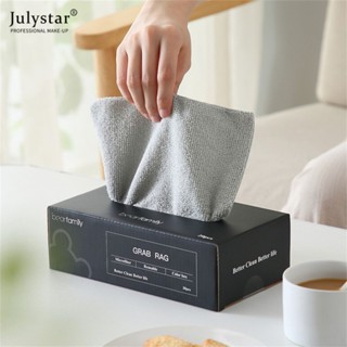 JULYSTAR ผ้าทำความสะอาดในครัว สิ่งจำเป็นในชีวิตประจำวัน ห้างสรรพสินค้า ผ้าเช็ดจาน บรรจุภัณฑ์ภาษาอังกฤษ ผ้าเช็ดจานแบบถอดไมโครไฟเบอร์ได้