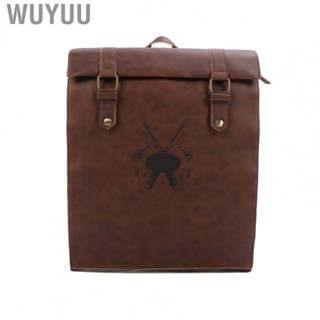 Wuyuu Hair Cutting Tools Bag Barber Backpack Portable Large  Leather For