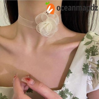 OCEANMAPDZ สร้อยคอโชคเกอร์ สายโซ่ โลหะผสม หรูหรา เหมาะกับของขวัญ สําหรับผู้หญิง