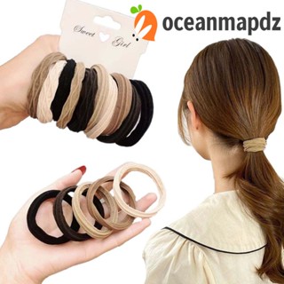 OCEANMAPDZ ยางมัดผมหางม้า ไร้รอยต่อ ทนทาน สีพื้น สําหรับผู้หญิง 5 20 ชิ้น