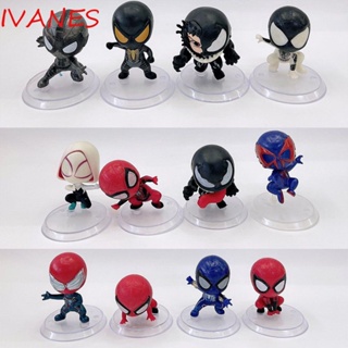 IVANES ตุ๊กตาฟิกเกอร์ Spiderman Venom Spiderman ขนาดเล็ก เหมาะกับของขวัญ ของเล่นสําหรับเด็ก