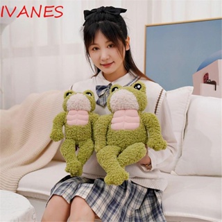 IVANES ตุ๊กตากบ กล้ามเนื้อ น่ารัก เอาใจตุ๊กตาสัตว์ ตุ๊กตาของเล่น นุ่ม ของเล่น ตกแต่งห้อง ตุ๊กตากบยัดไส้ ของเล่น