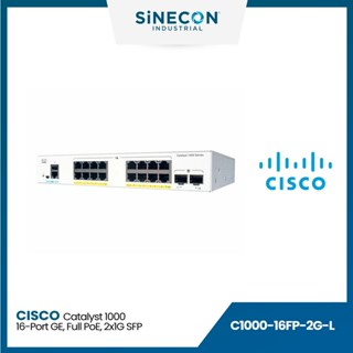 CISCO SWITCH สวิตซ์ Catalyst 1000 16port GE, Full POE, 2x1G SFP (C1000-16FP-2G-L)