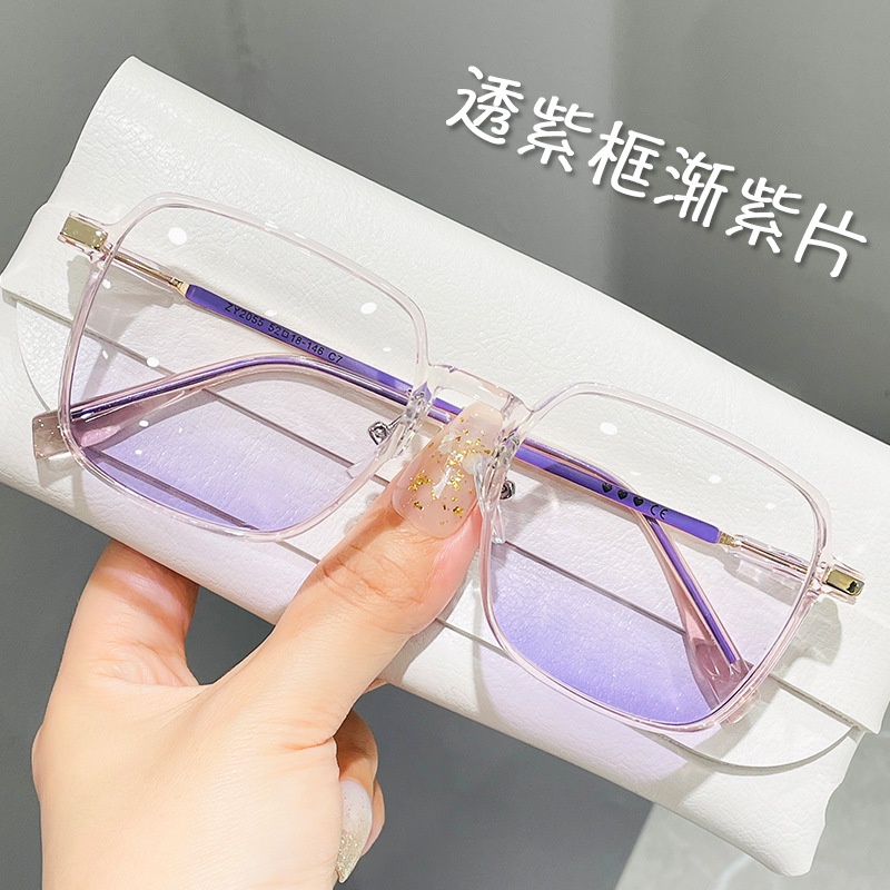 ⭐ใหม่!⭐แว่นตาสายตาสั้น 1.56 HD (-50, -75, -600) สีชมพู เลนส์สายตาสั้น แว่นกันแดด UV400 แฟชั่น แว่นตาแต่งหน้า กรอบใหญ่ กรอบแว่นตาเวอร์ชั่นเกาหลี แว่นตาป้องกันรังสีอัลตราไวโอเลต