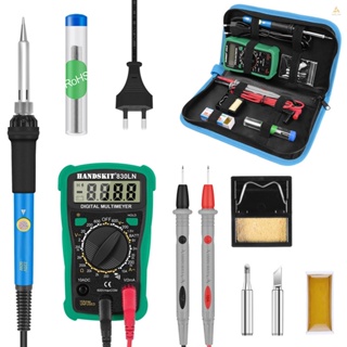 (swmfth) ดิจิตอล 60W 200-450℃ ชุดหัวแร้งบัดกรีไฟฟ้า มัลติมิเตอร์ ปรับอุณหภูมิได้ แบบมืออาชีพ