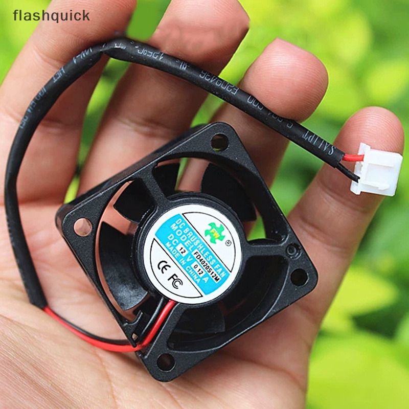 Flashquick พัดลมไฟฟ้าไร้แปรงถ่าน ขนาดเล็กพิเศษ DC 12v 4020 พัดลมระบายความร้อน ขนาดเล็ก เงียบ และใหญ่