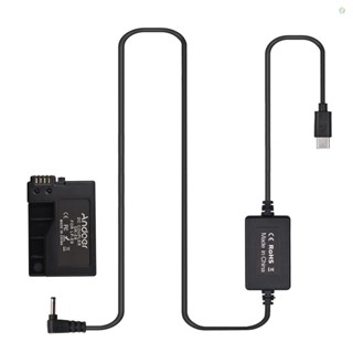 (adspth)Andoer Pd สายเคเบิล USB Type-C เป็นแบตเตอรี่ดัมมี่ DR-E8 DC Coupler LP-E8 แบบเปลี่ยน สําหรับ EOS Rebel T5i T4i T3i T2i Kiss X7 X6 X5 X4 700D 650D 600D 550D